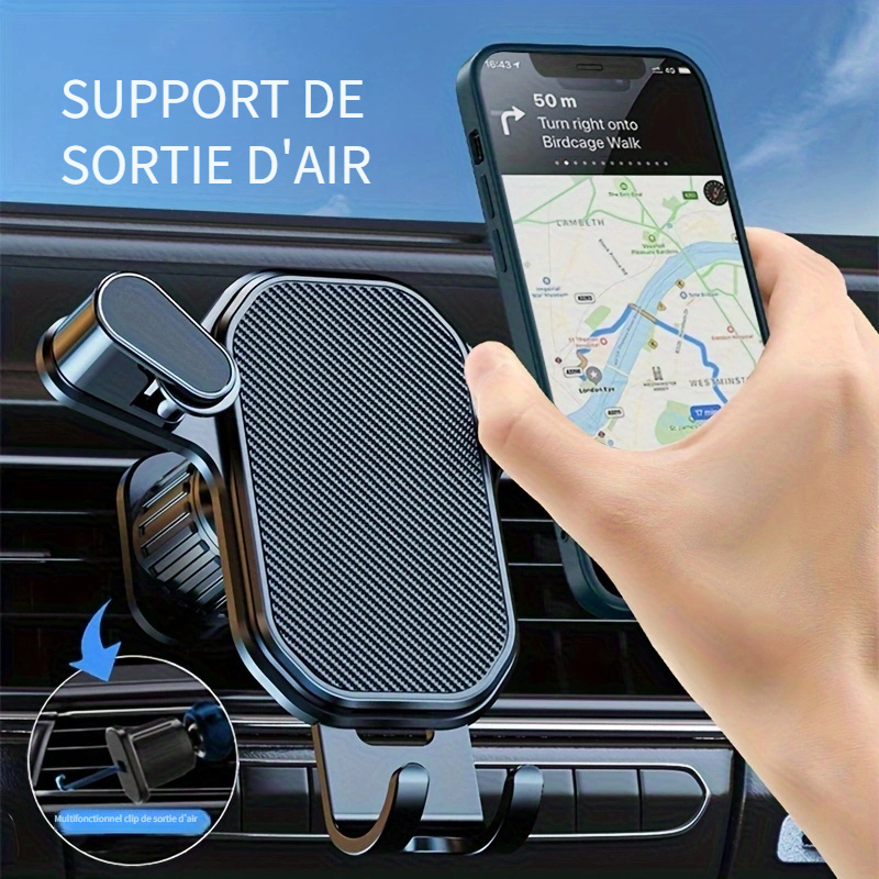 Support Voiture UNIVERSEL Rotatif Grille D'aeration pour Smartphone