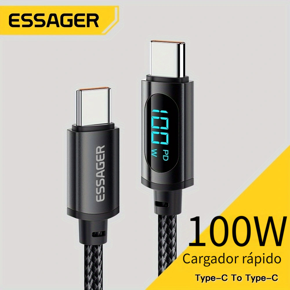 Essager USB C Cable 60W Tipo C Cable Cargador De Carga - Temu Chile