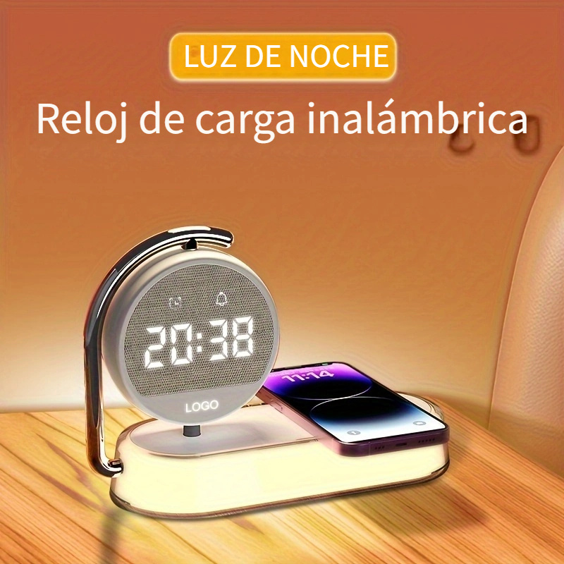 Este despertador tiene una base de carga inalámbrica para tu móvil