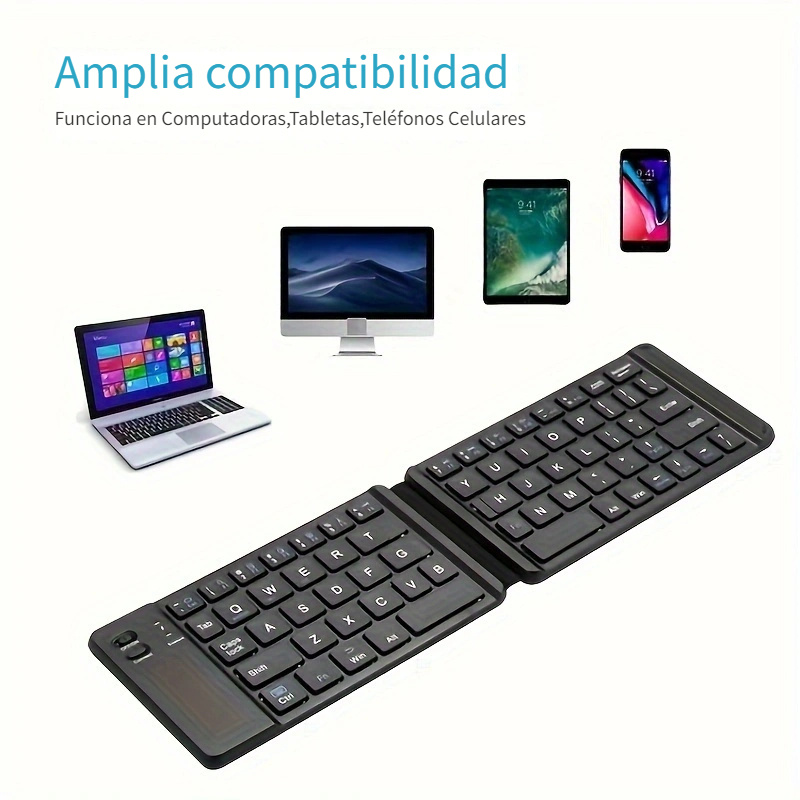 Teclado Plegable Inalámbrico Portátil Touchpad Windows - Temu