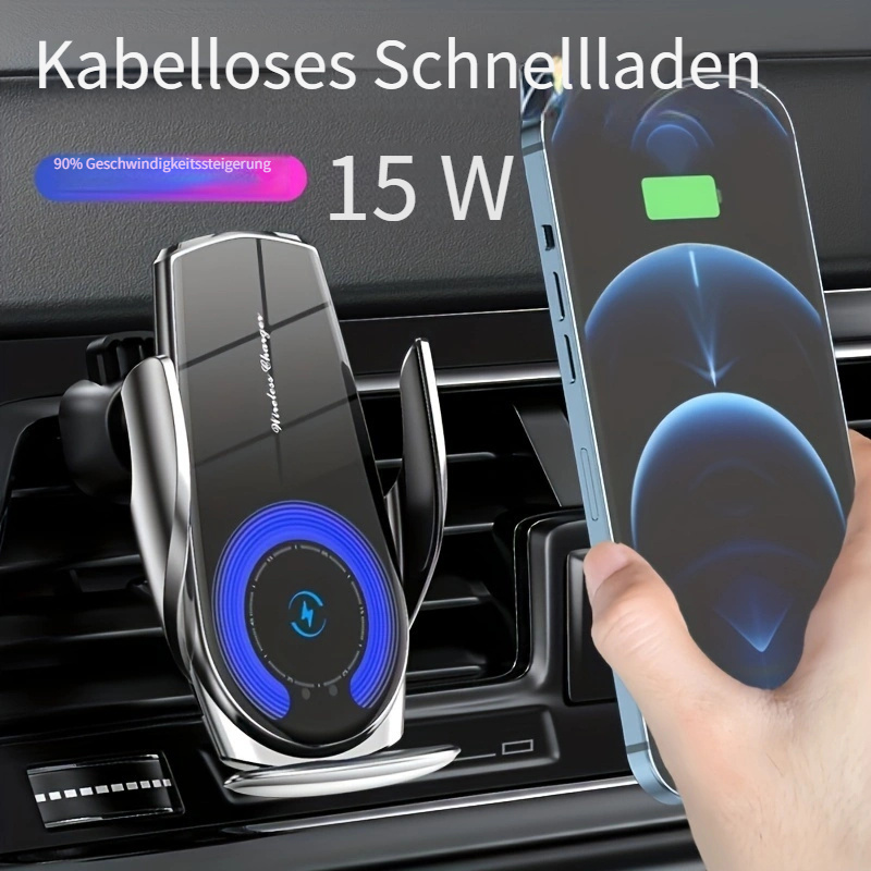 15W Handyhalterung Auto mit Ladefunktion, Fast Qi Wireless Car