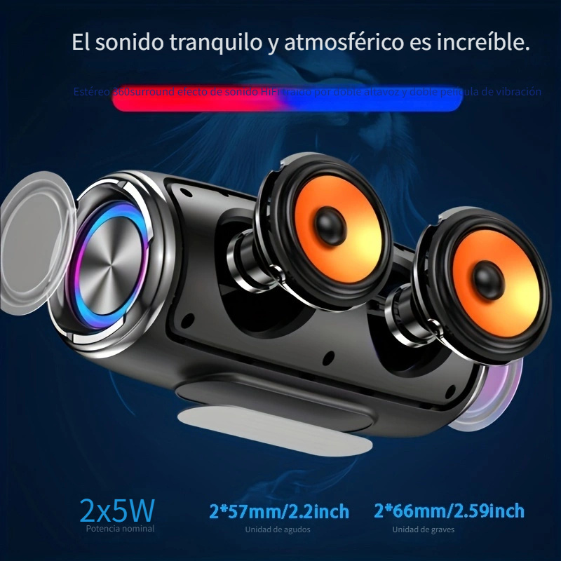 Altavoz Inalámbrico Luces Rgb Potente Bajo Alto Volumen - Temu Mexico