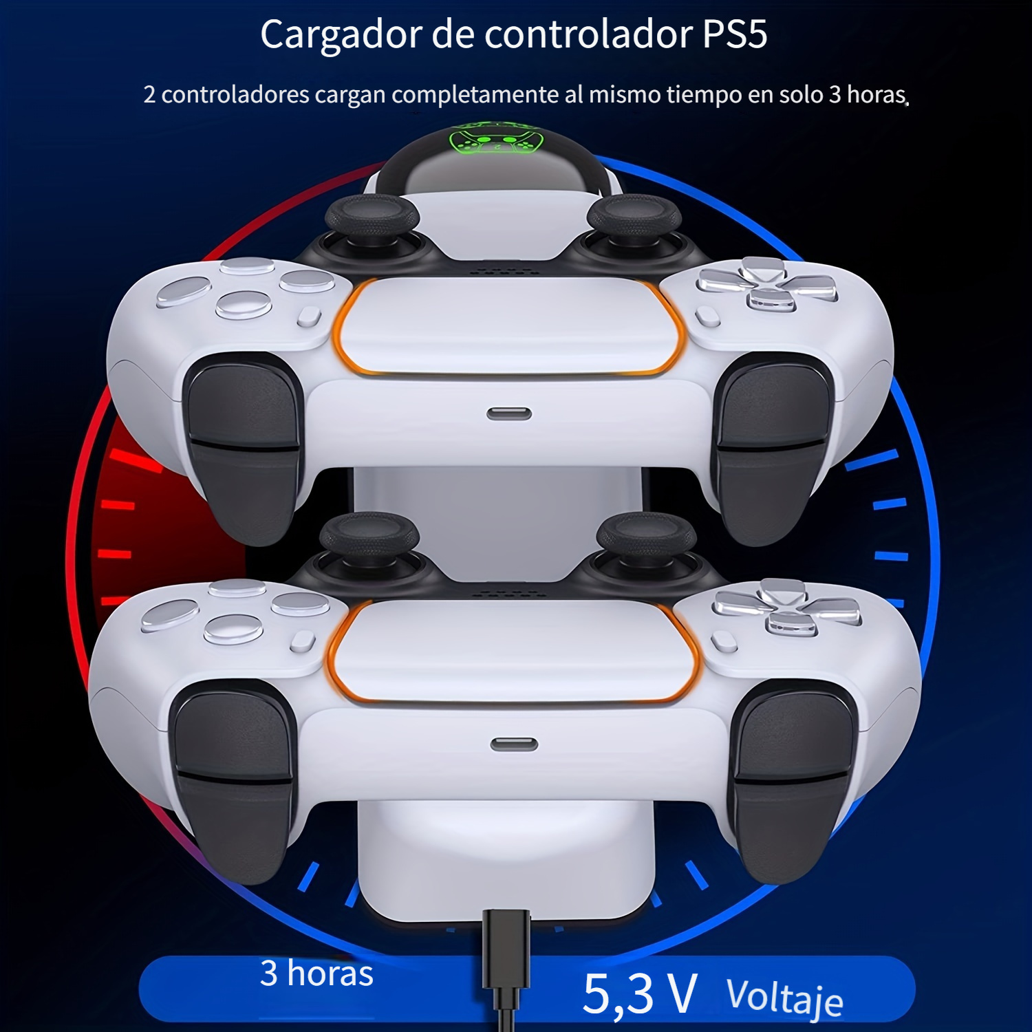 Estación Carga Controlador Ps5 Base Carga Playstation 5 Slim - Temu Chile