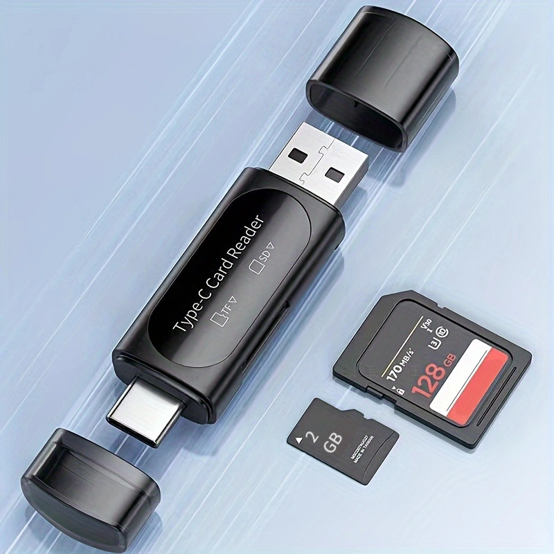 Lector de tarjetas SD certificado para iPhone, iPad, Macbook, cámara, USB  C, tipo C, adaptador de lector de tarjetas, ranura para tarjeta dual  Lightning, lector de tarjetas de memoria micro compatible con