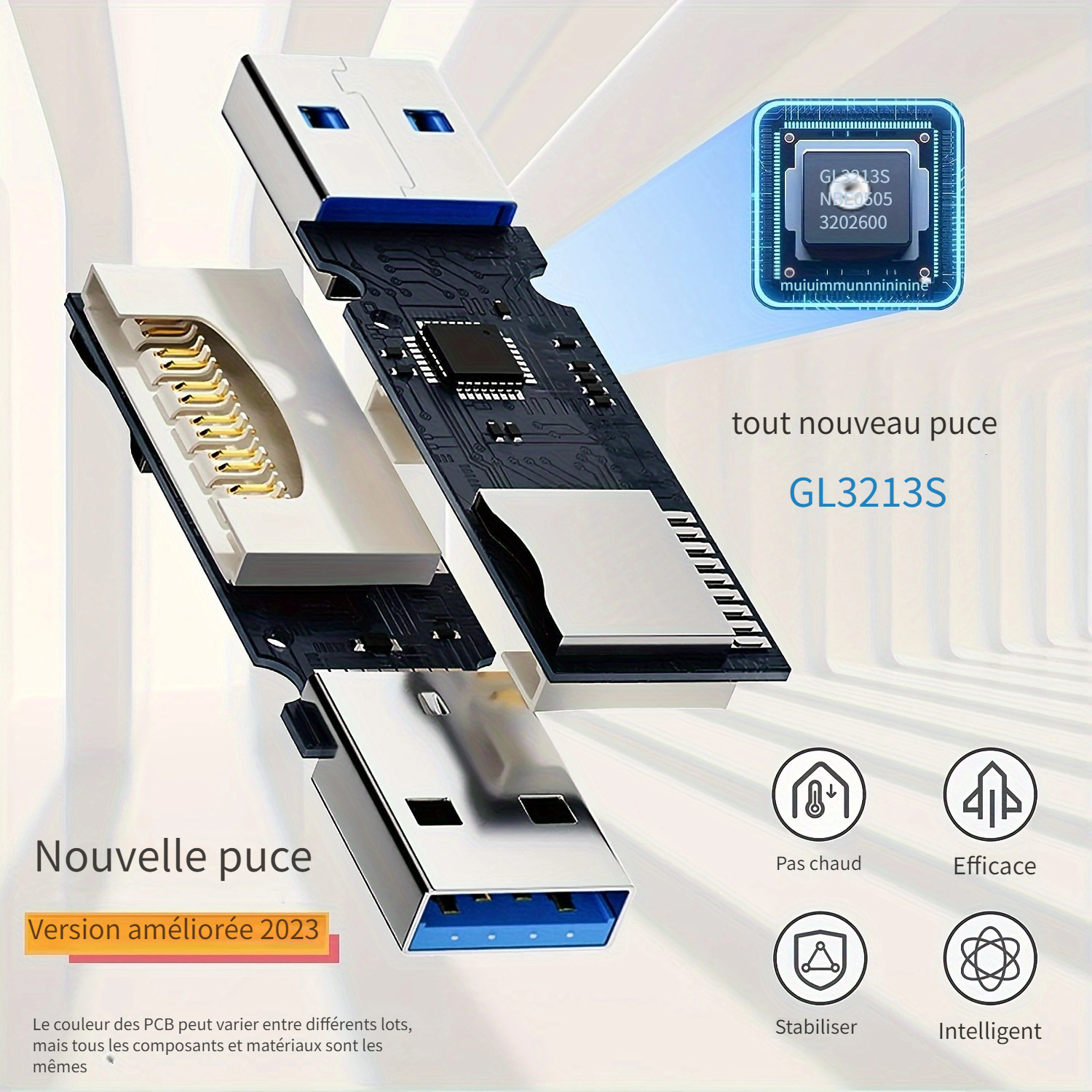 Lecteur De Carte Micro SD USB3.0 2.0 Lecteur De Carte SD 2 - Temu France