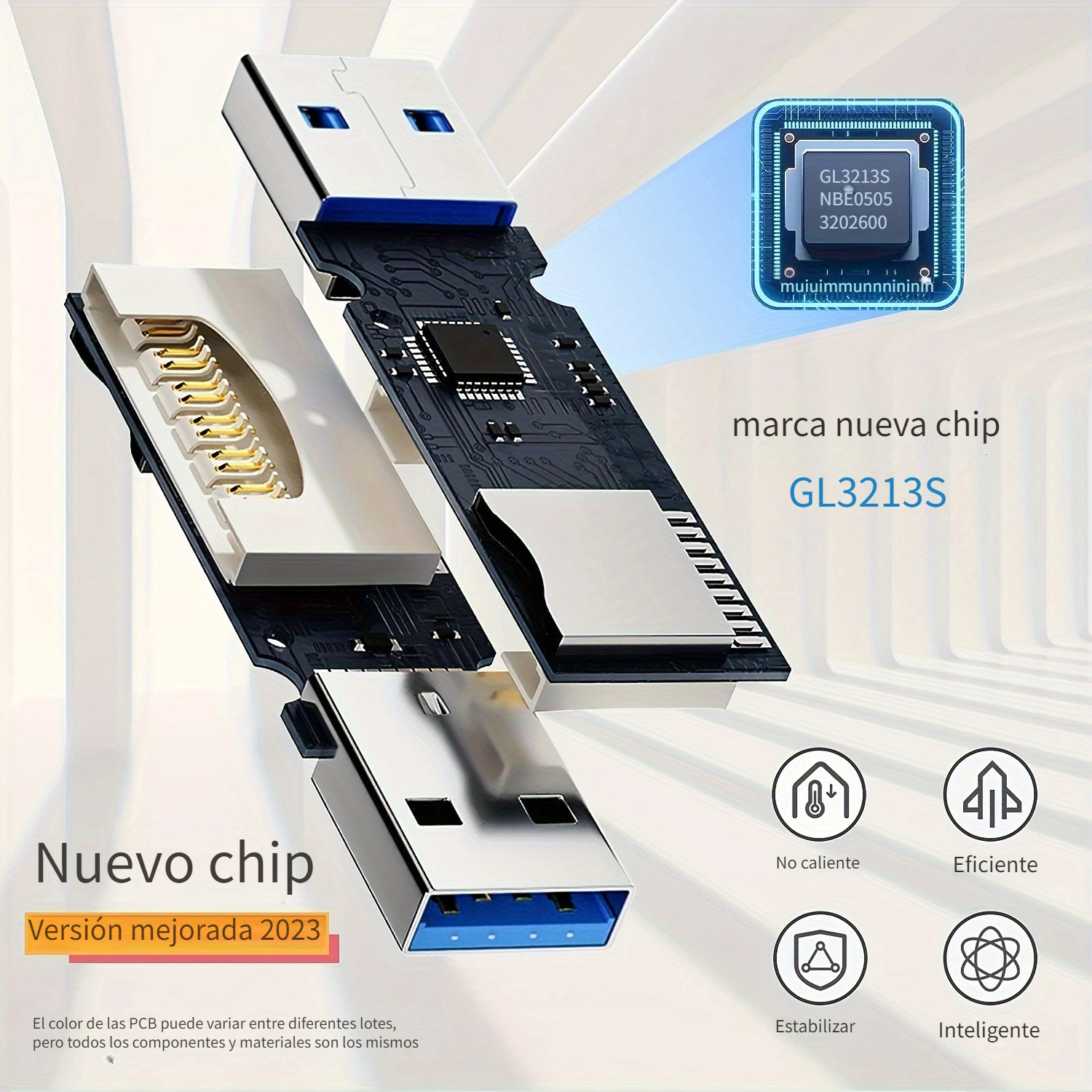 Lector de tarjetas micro SD USB3.0, lector de tarjetas SD 2 en 1 de 5 Gbps  a adaptador USB, lector de tarjetas de memoria Wansurs para tarjetas SDXC
