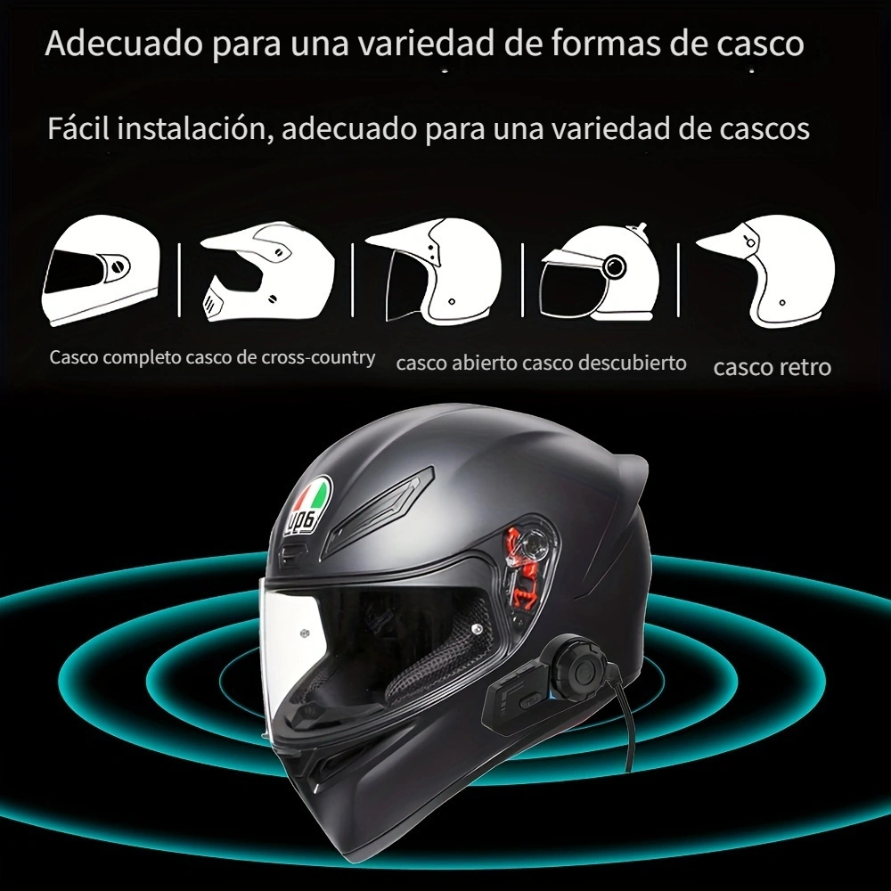 1 Juego Auriculares Casco Motocicleta Llamadas Telef nicas