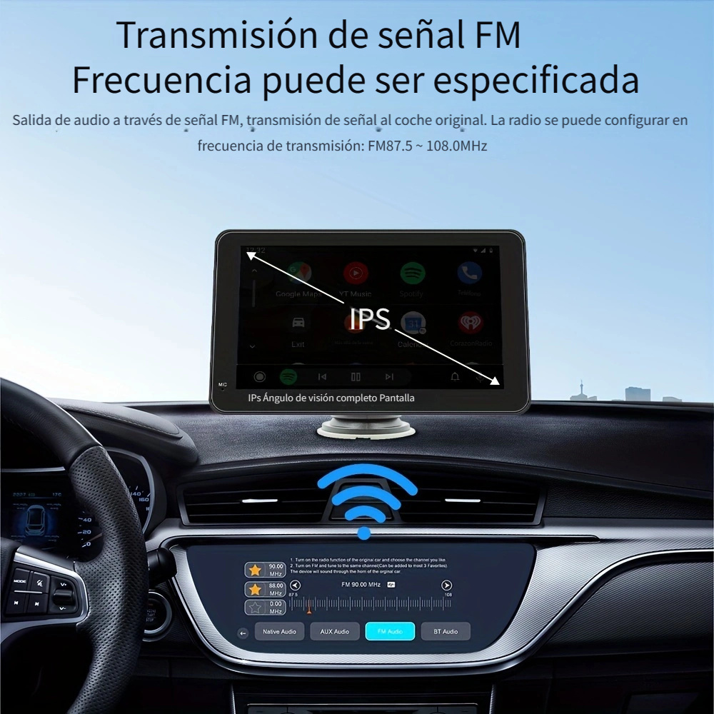 Estéreo Automóvil Pantalla Táctil Inalámbrica Portátil Ips7 - Temu