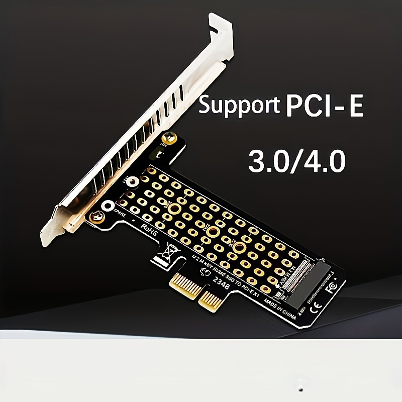 بطاقة مهايئ M.2 NVMe M-Key SSD إلى PCI-E X1 تدعم مهايئ M.2 Pcie بحجم 2230-2280