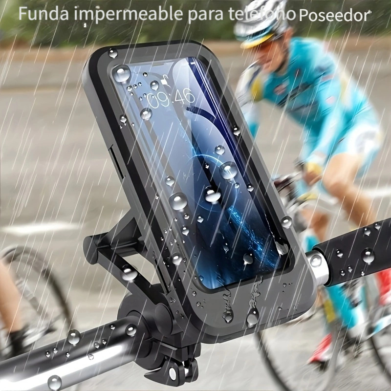 Soporte Universal para teléfono móvil para motocicleta, soporte de aluminio  para manillar de bicicleta de montaña
