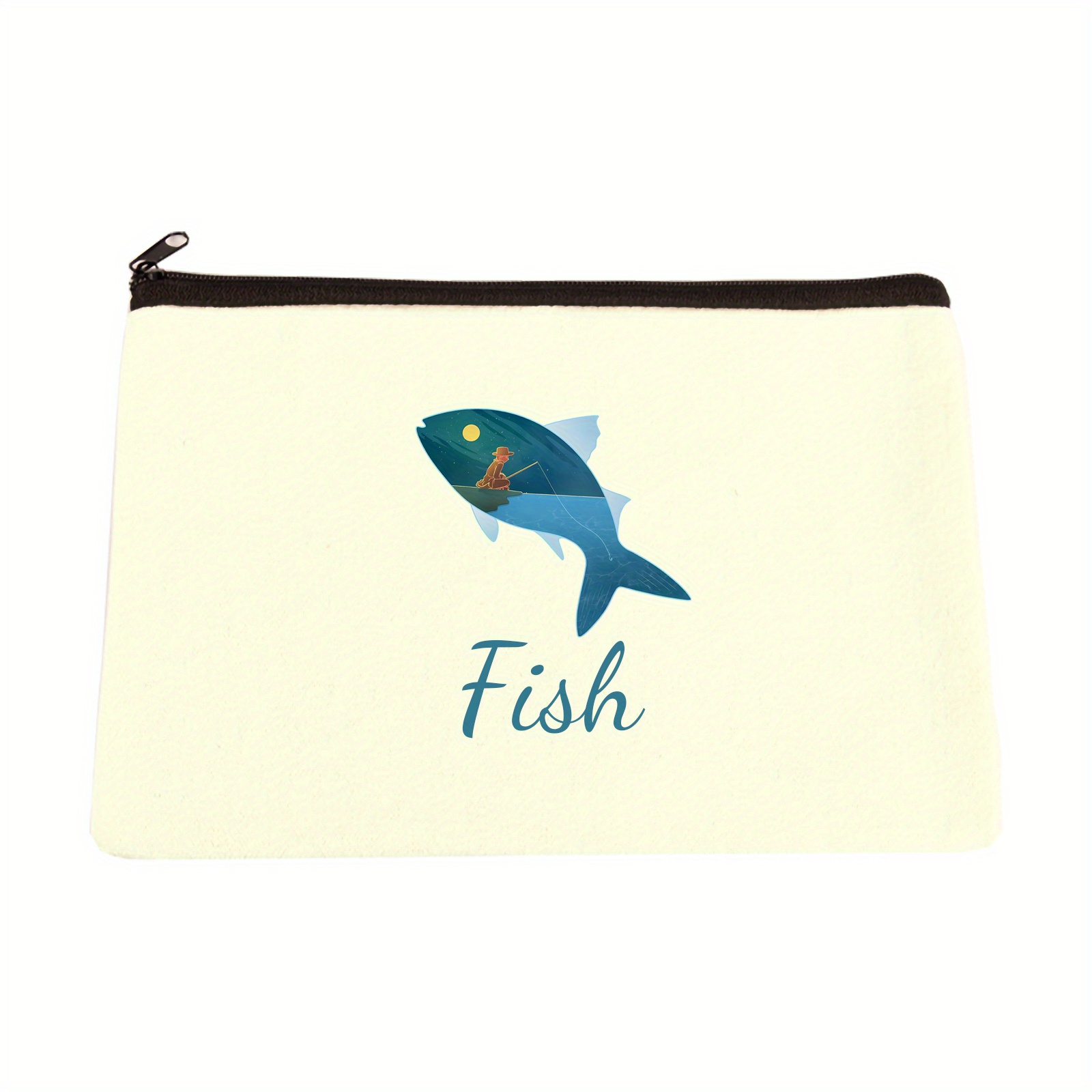 Customized Cartoon Fishing Canvas Toiletry Bag Handbag Temu United