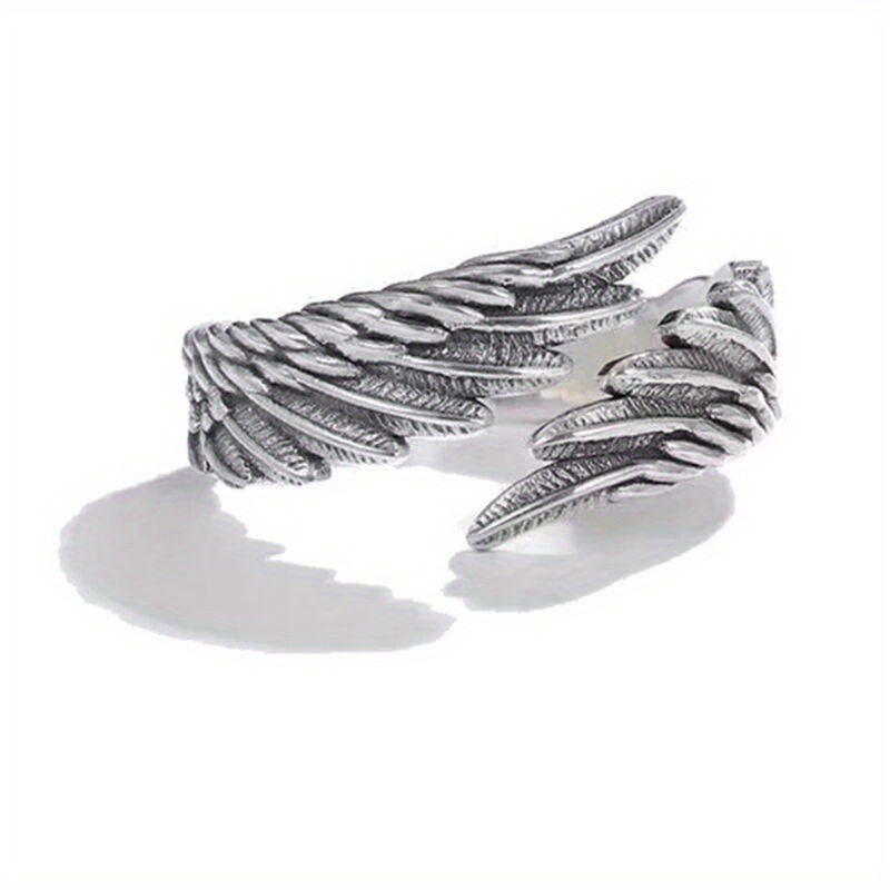 Gothic Punk Angel's Wing and Devil's Wing Copper Adjustable Ring