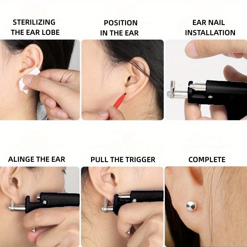 Dropship Professional Ear Nose Navel Body Piercing Gun Studs