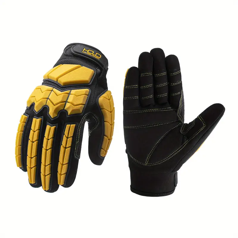 Anti Vibration Gloves, Sbr Padding, Tpr Protector Impact Gloves, Men  Mechanic Work Gloves - Temu