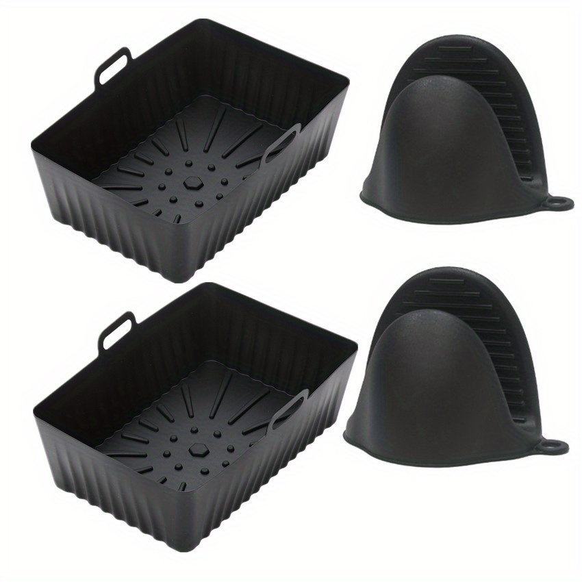 Tray Baking Basket Silicone Pot For NINJA Air Fryer Heating Baking Pan