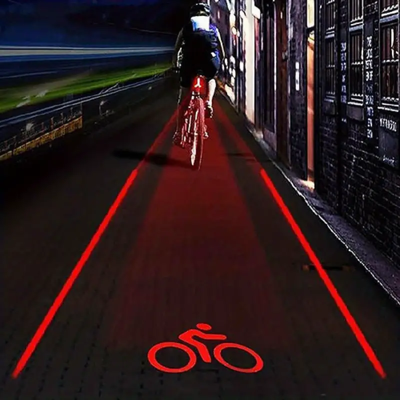 laser 5 leds rear bike tail light waterproof bicycle cycling lights taillights led laser safety warning bicycle lights mountain road bike lights for riding cycling lighting details 0