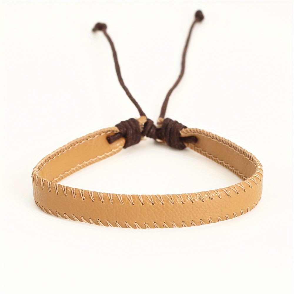 Men's Leather Braided Bracelet Bangle Jewelry