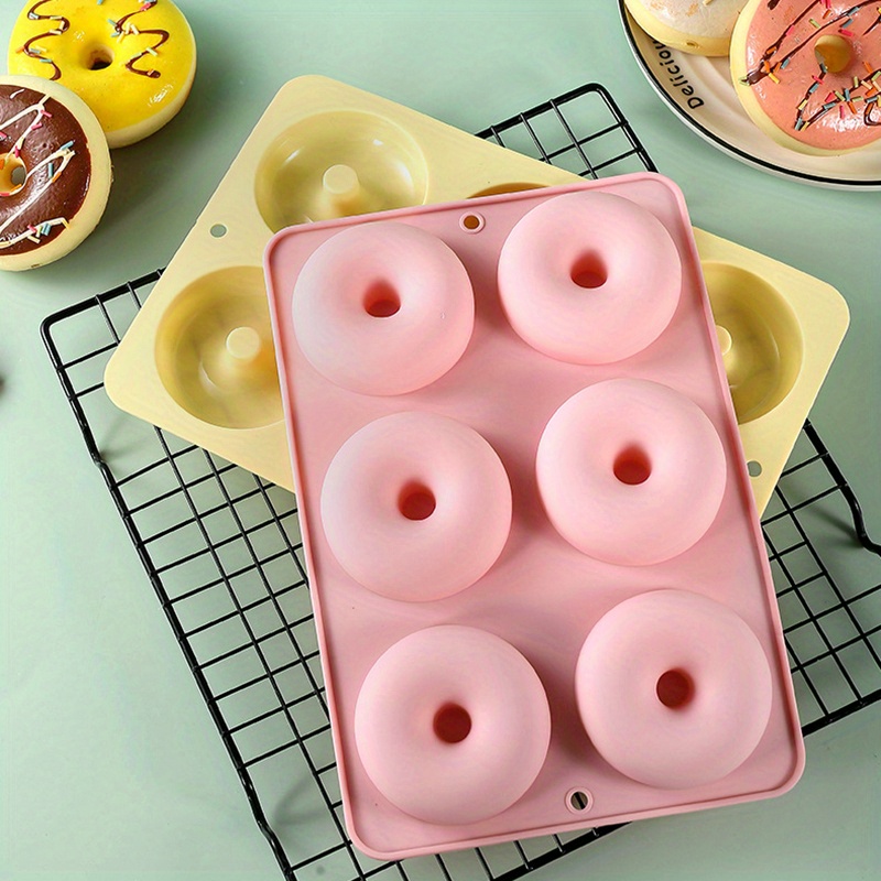 Colorful Silicone Donut Mold - 6 Cavity Round Cookie Molds For Baking And  Baking Tools - Kitchen Gadgets And Accessories For Home Kitchen - Temu