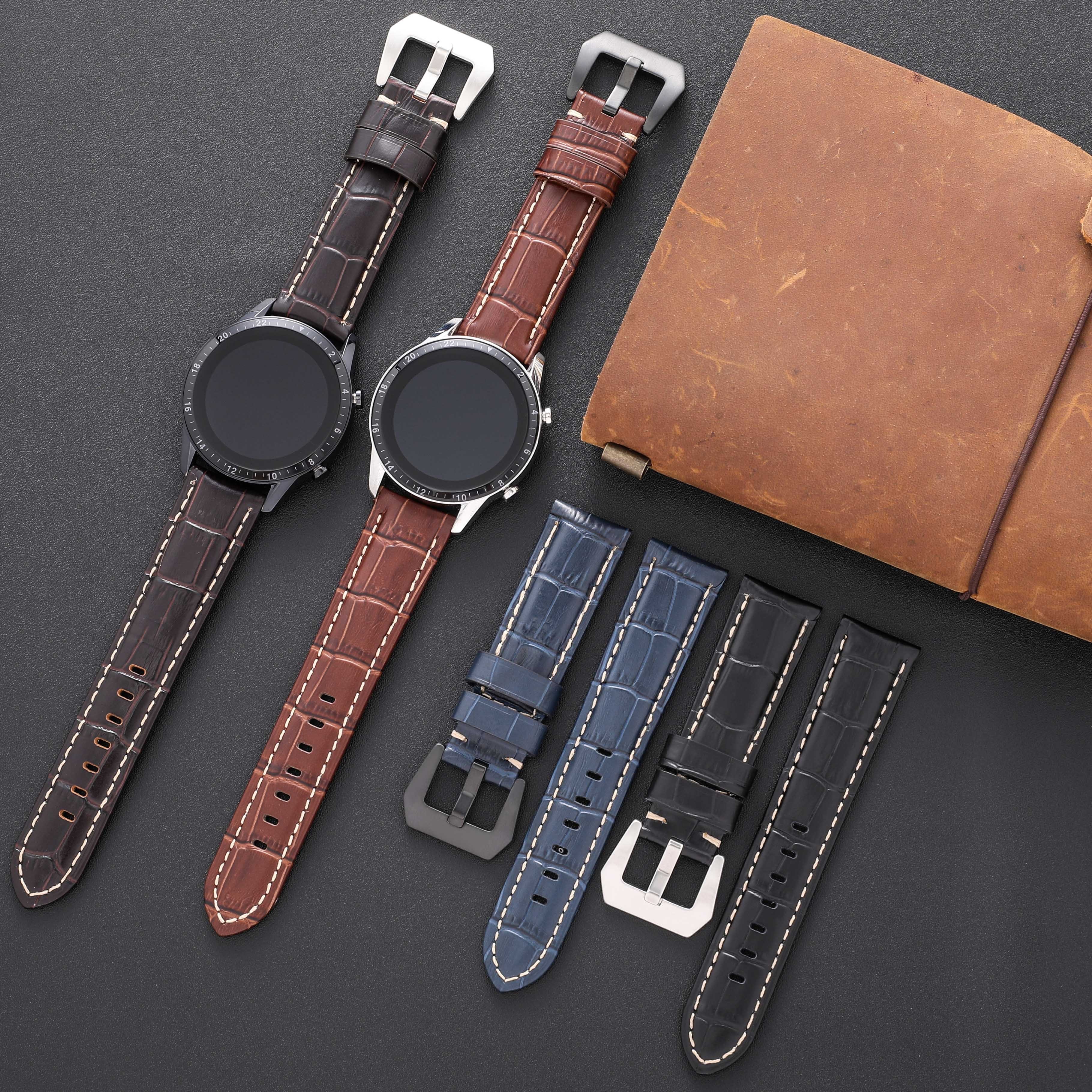 Leather watch band cheap pattern