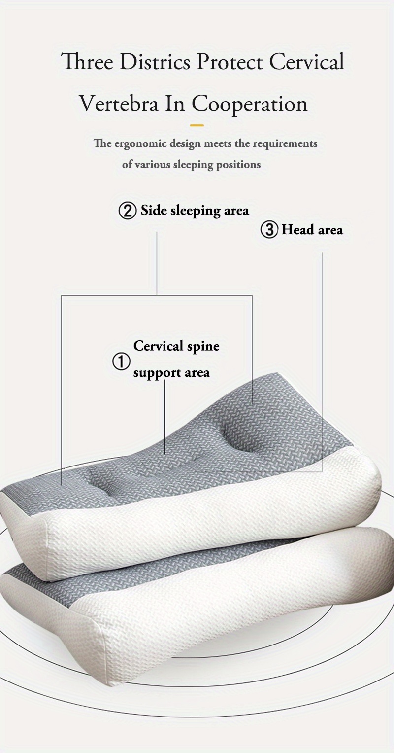 1 oreiller cervical pour dormir, design ergonomique répondant aux