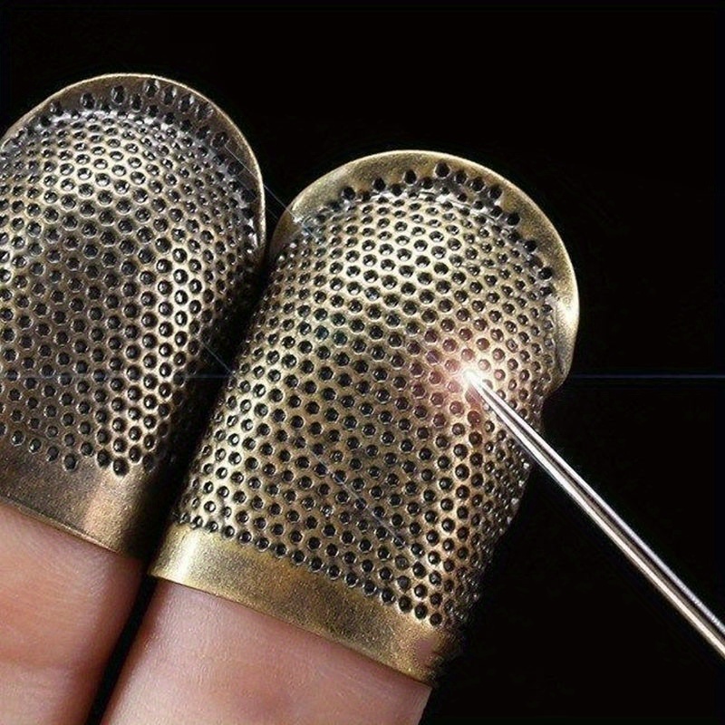 4pcs Sewing Thimble, Metal Copper Sewing Thimble Finger Protector,  Accessories DIY Sewing Tool