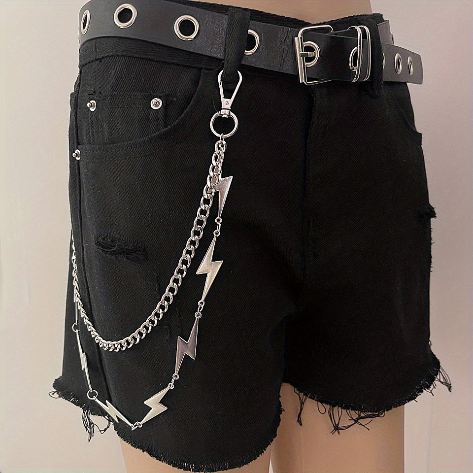 Multi-layer Metal Waist Chain Lightning Pants Chain For Women And Girls -  Temu Belgium