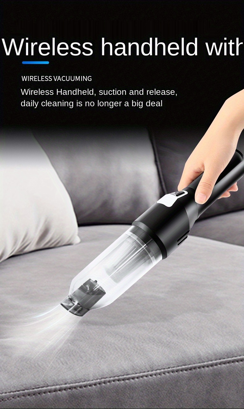 Aspirador de mano inalámbrico, recargable (carga USB), potente aspirador,  aspirador de mano portátil para pelo de mascotas, limpieza del hogar y del  coche Adepaton 2035001-2