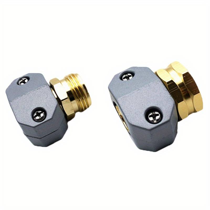 5/8 Garden Water Hose Connector Repair Mender Kit With Clamps - 3 Sets