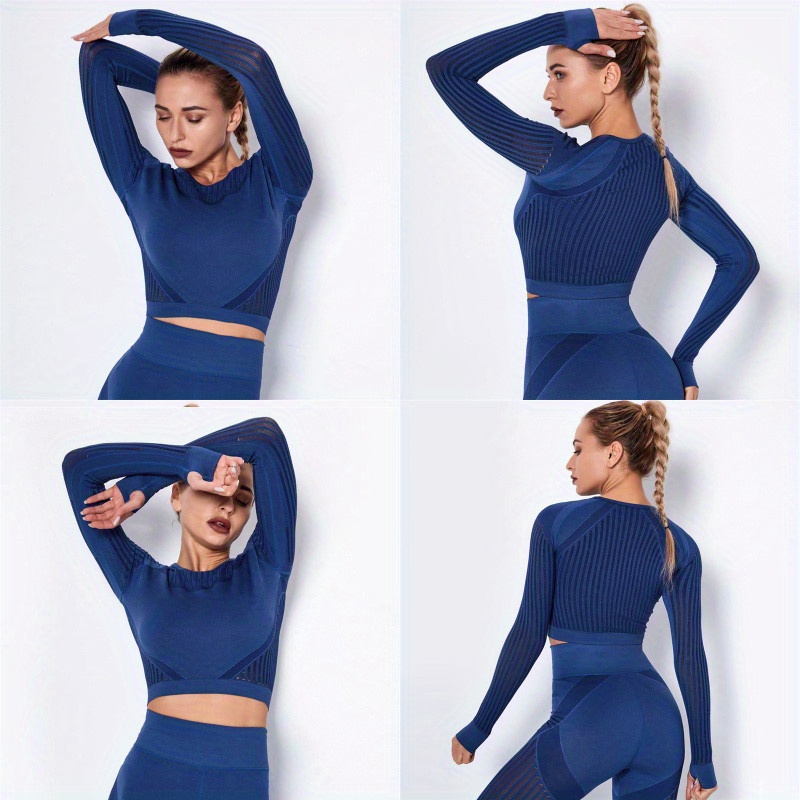 Womens Long Sleeve Active Tight Shirt With Built In Bra, Curved Hem, Thumb  Holes ABS LOLI Fitness Crop Top For Gym, Yoga, And Workouts From Hollywany,  $16.37