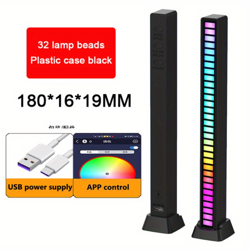 Usb Luce Ambientale, Musica Controllata Dalla Voce, Luce Ritmica, Internet  Red, Colore Abbagliante, Sensore Da Tavolo Per Auto, Luce Led Creativa Per  Pickup, Rgb - Elettronica - Temu Italy