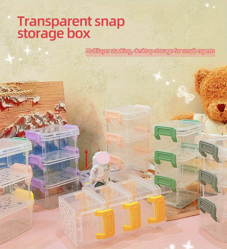 Clear Plastic Storage Box Three layer Jewelry Accessories - Temu