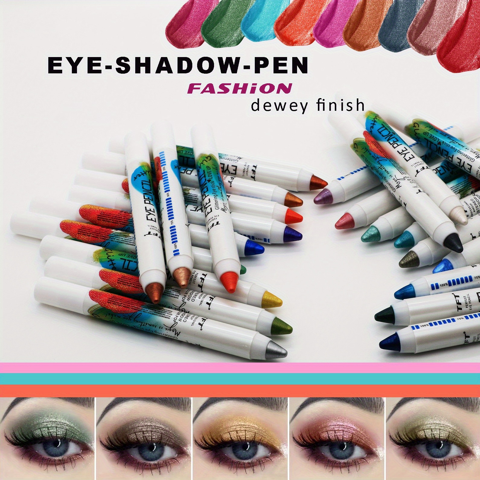 Long lasting Sparkle Pearly Glitter Eyeshadow Pen 24 Colors Temu