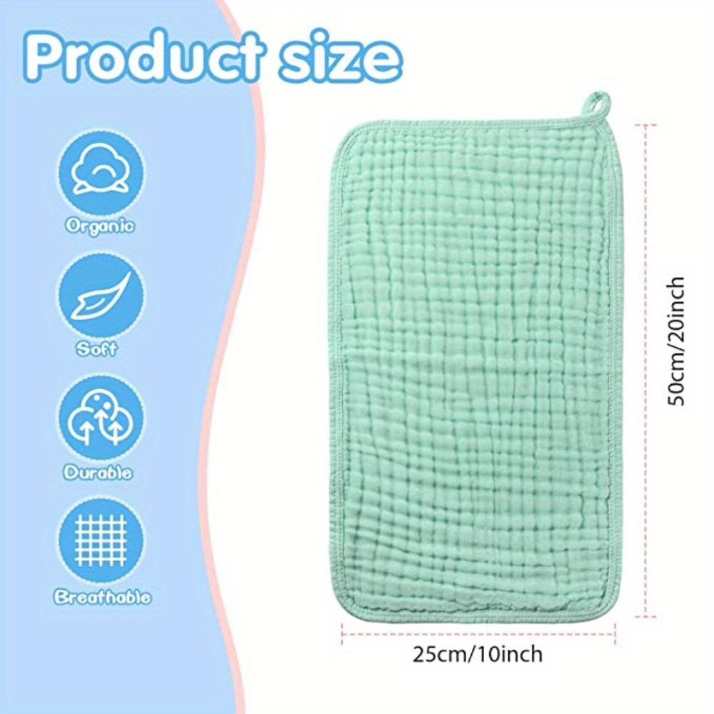 6 layer Soft Absorbent Muslin Burp Cloths Cotton Hand - Temu