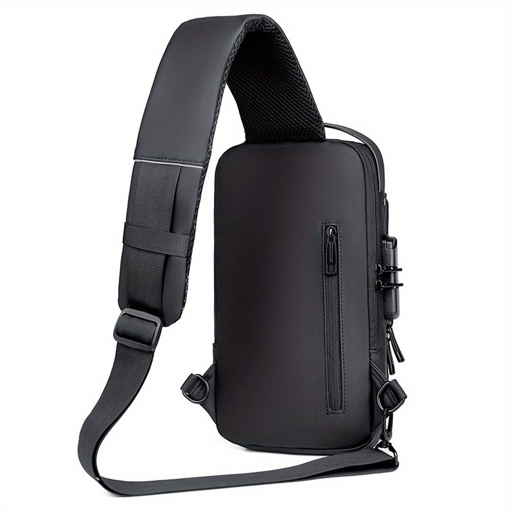 PE® Cross-Border Multi-Functional Men's Bag Chest Bag Casual Large-Capacity  Bag Outdoor Sports Small Shoulder Bag Men's Chest Bag