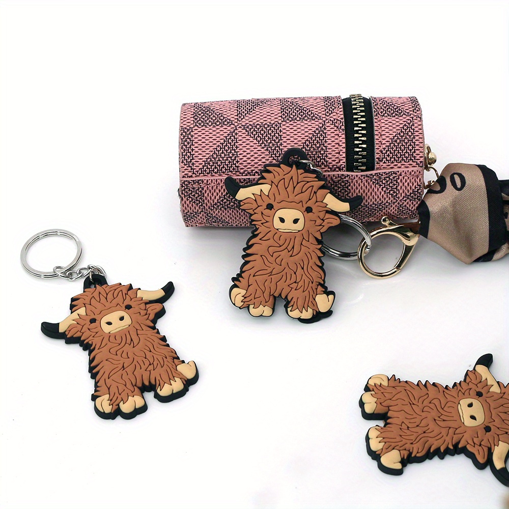 Cute Highland Cow Key Chain - Creative Cartoon Animal Car Key Pendant -  Perfect Birthday Gift - Temu