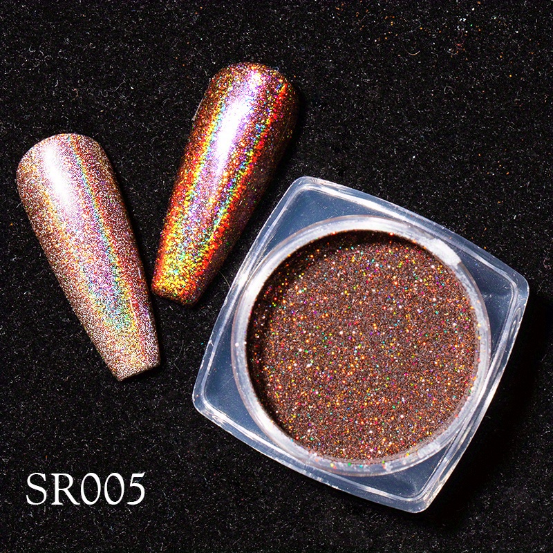 Holographic Nail Powder for DIY Nail Art - Create Magical Mirror Effect