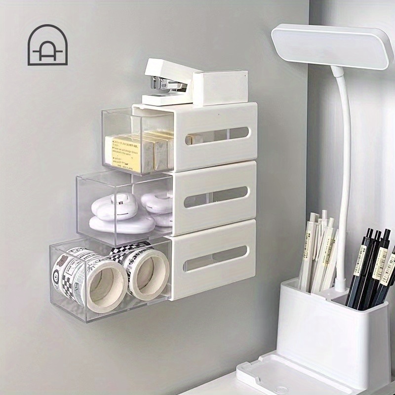 Wall Mounted Medicine Cabinet Punch free Dust proof Cosmetic - Temu