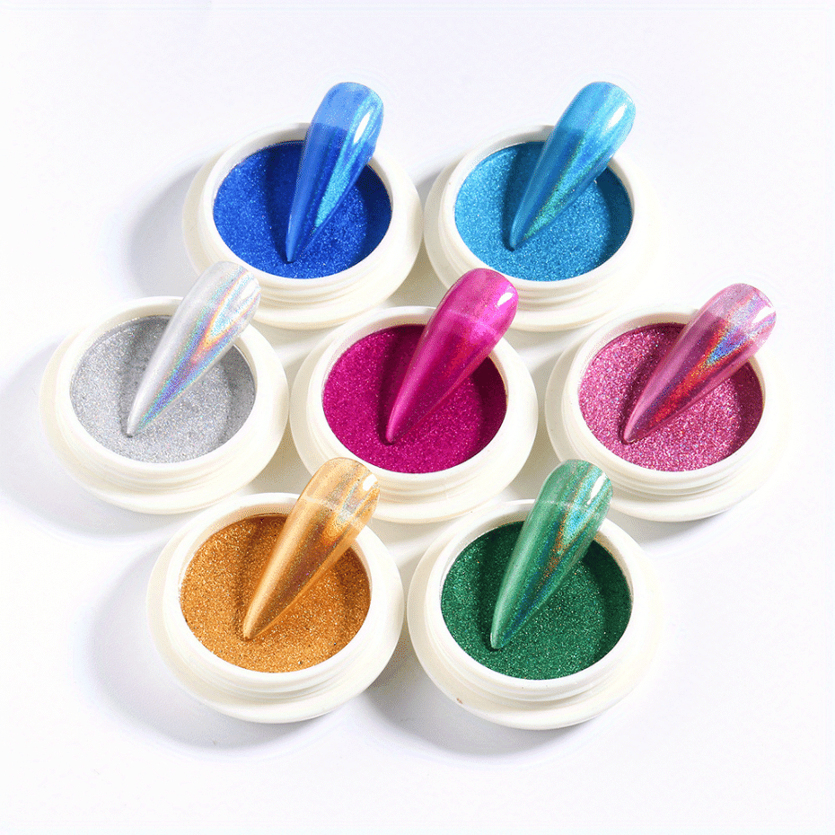 Metallic Holographic Nail Glitter Powder Unleash Your - Temu