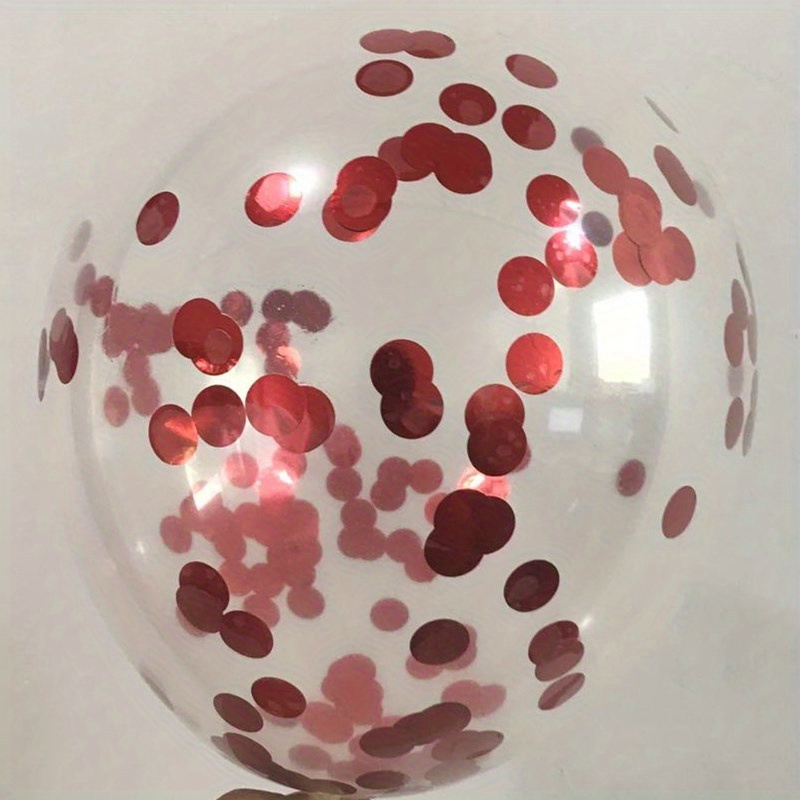 Ballons Transparents avec Confettis Rose Gold