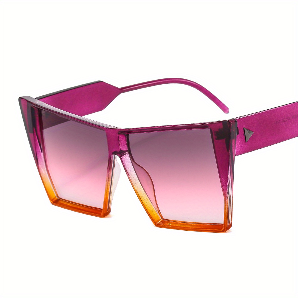 Oversized Square Frame Sunglasses Gradient Lens Glasses UV400
