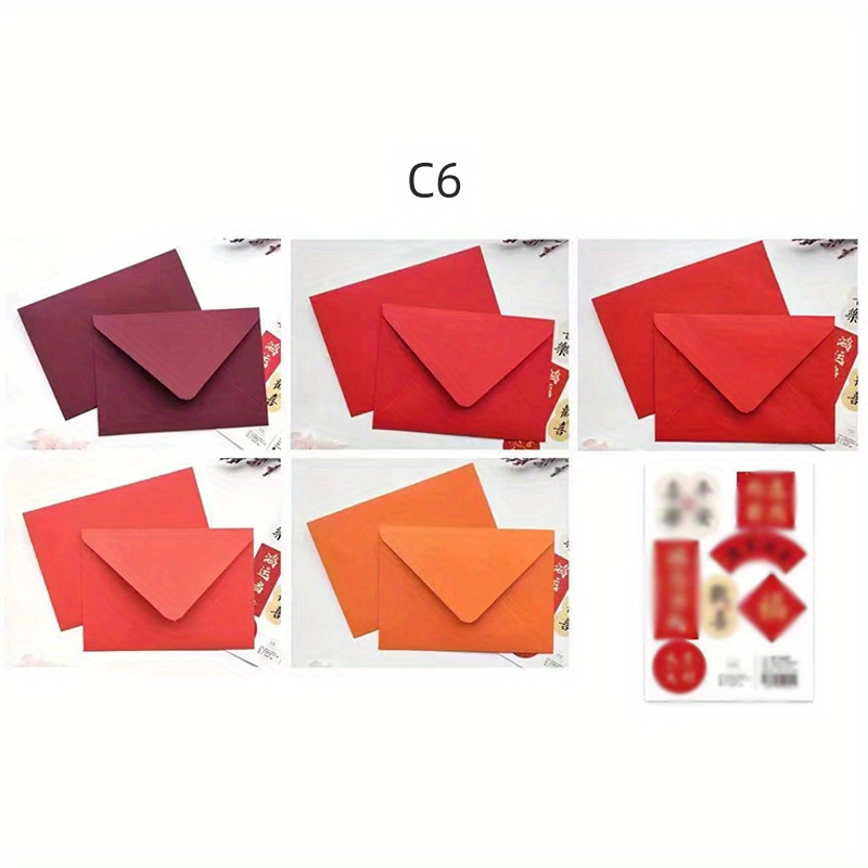 Enveloppe de couleur unie simple Petite en-tête occidentale (paquet unique  de 5 enveloppes + 1 autocollant) - Temu France