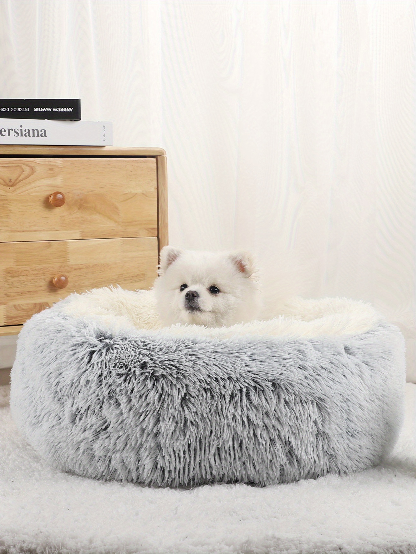 Soft Long Plush Cat Kennel Dog Kennel Winter Warm Pet Bed Temu