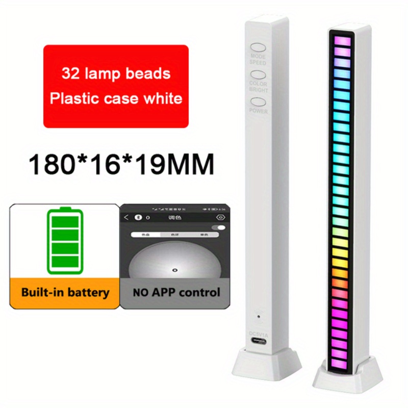 Ton Lichter Pickup 32 LED Licht USB RGB Nacht Lampe Stimme