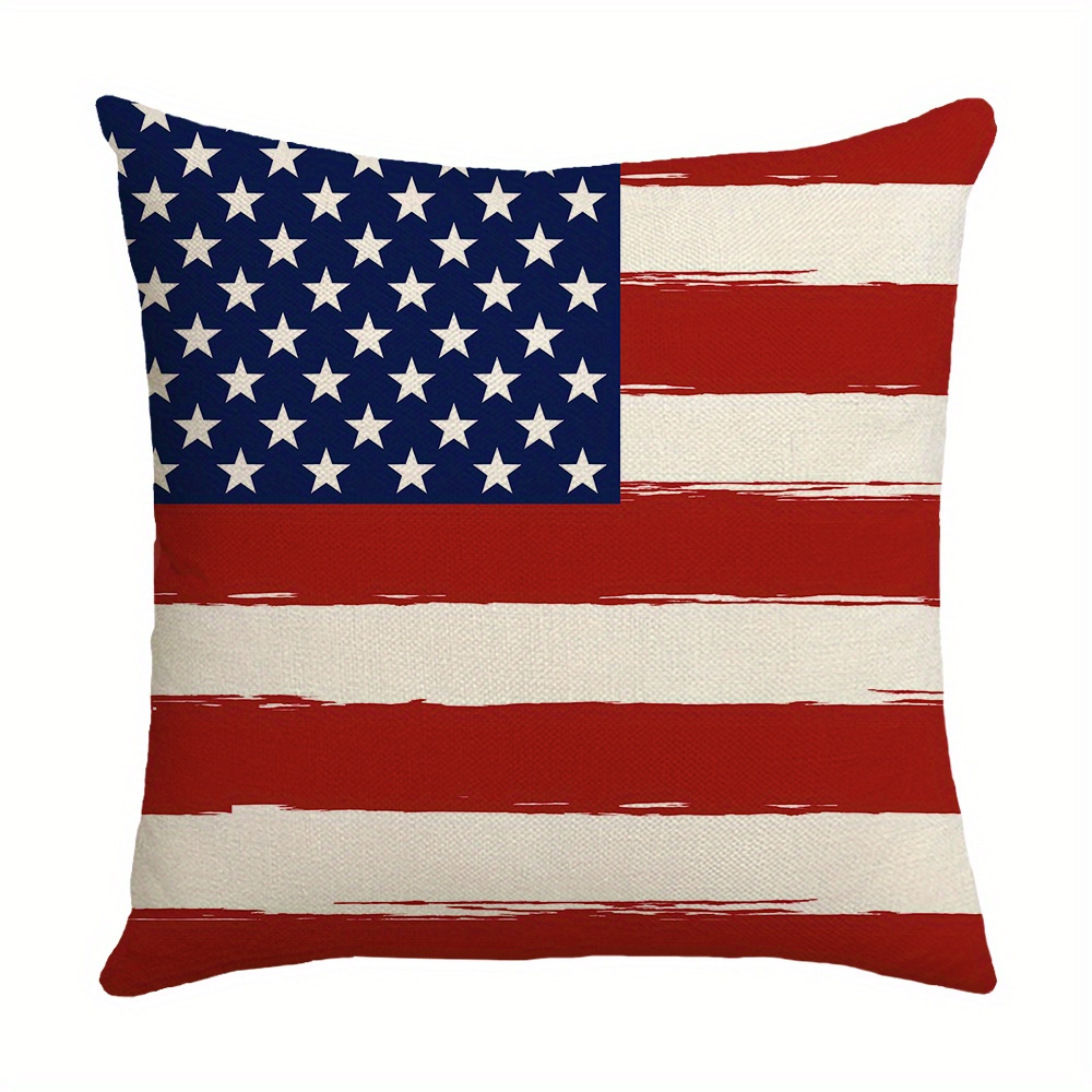TEMU Stars And Stripes American Pillow Cover 17.7x17.7 Inches 1pc