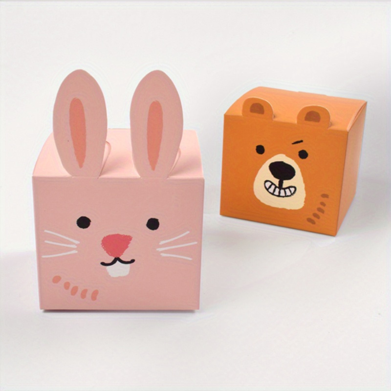 Square Cute Gift Box Cute Bear Rabbit Special Shaped Gift - Temu