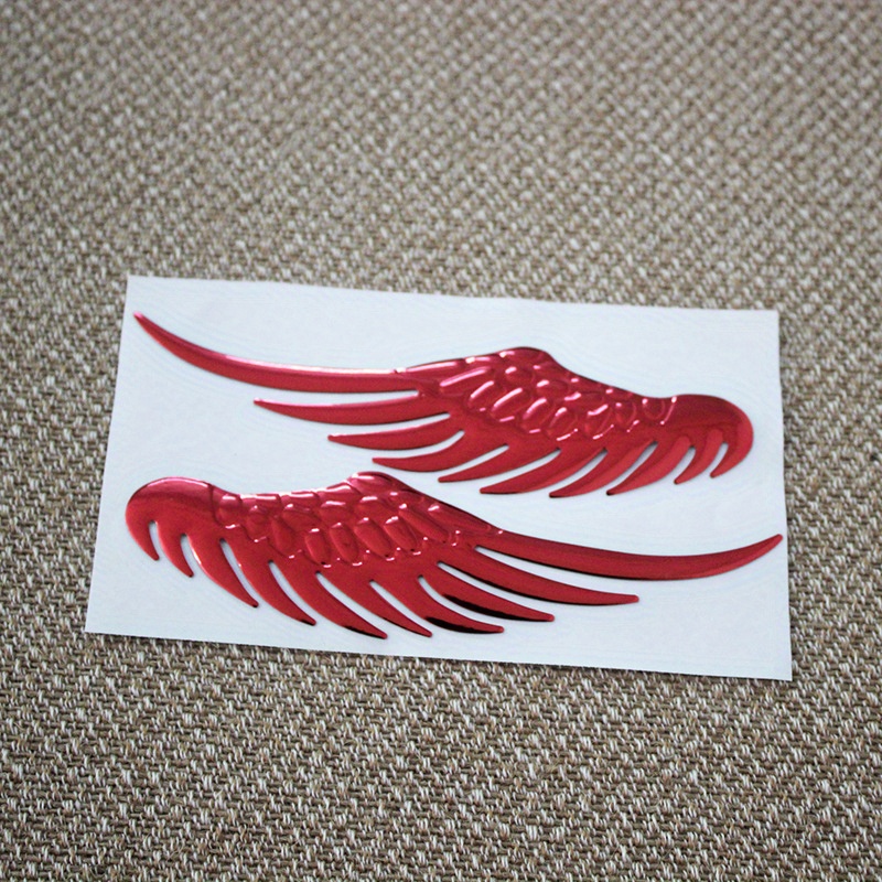 Auto Aufkleber 3D Flügel Engelsflügel Angel Emblem Silber Sticker Glänzend  Logo