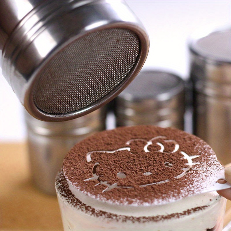 1pc, Powdered Sugar Shaker, Flour Sieve, Powdered Sugar Dispenser Shaker  For Cocoa Chocolate Powder, Duster Flour Dispenser Shaker For Chocolate  Powde