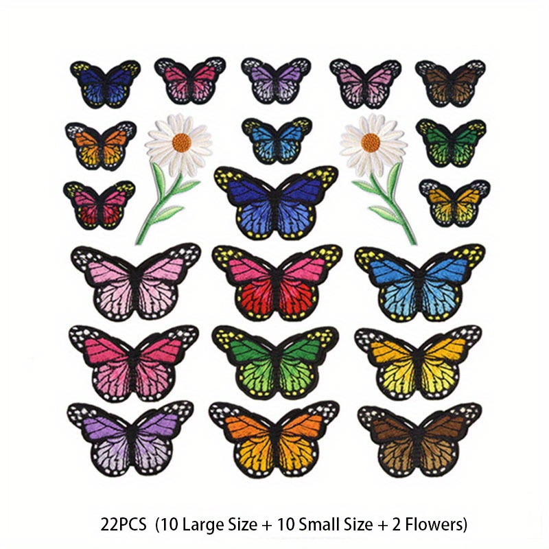 Butterfly Patches, Iron on Patch for Jacket -   Iron on patches, Large  iron on patches, Patches jacket