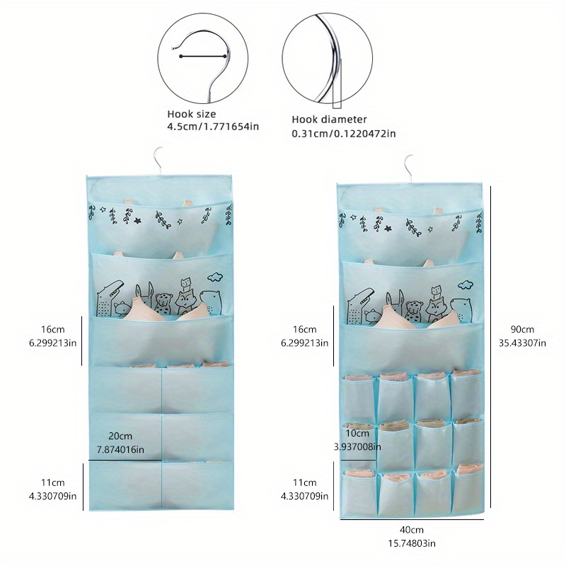 Foldable Hanging Storage Bag For Underwear, Socks, And Bras - Divided Cabinet  Organizer For Household Items - Temu