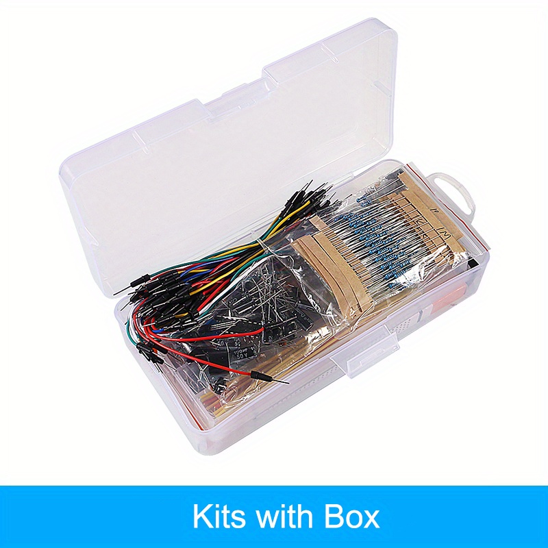 Fun Kit Composant Électronique Breadboard Câble Resistor Capacitor LED  Potentiomètre pour Arduino Kit d'apprentissage